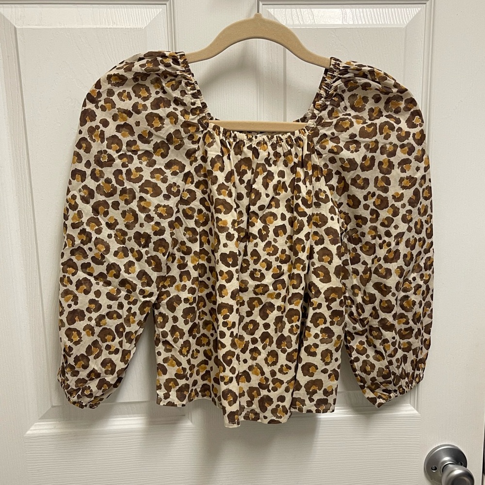 NWT Crewcuts Cheetah Blouse